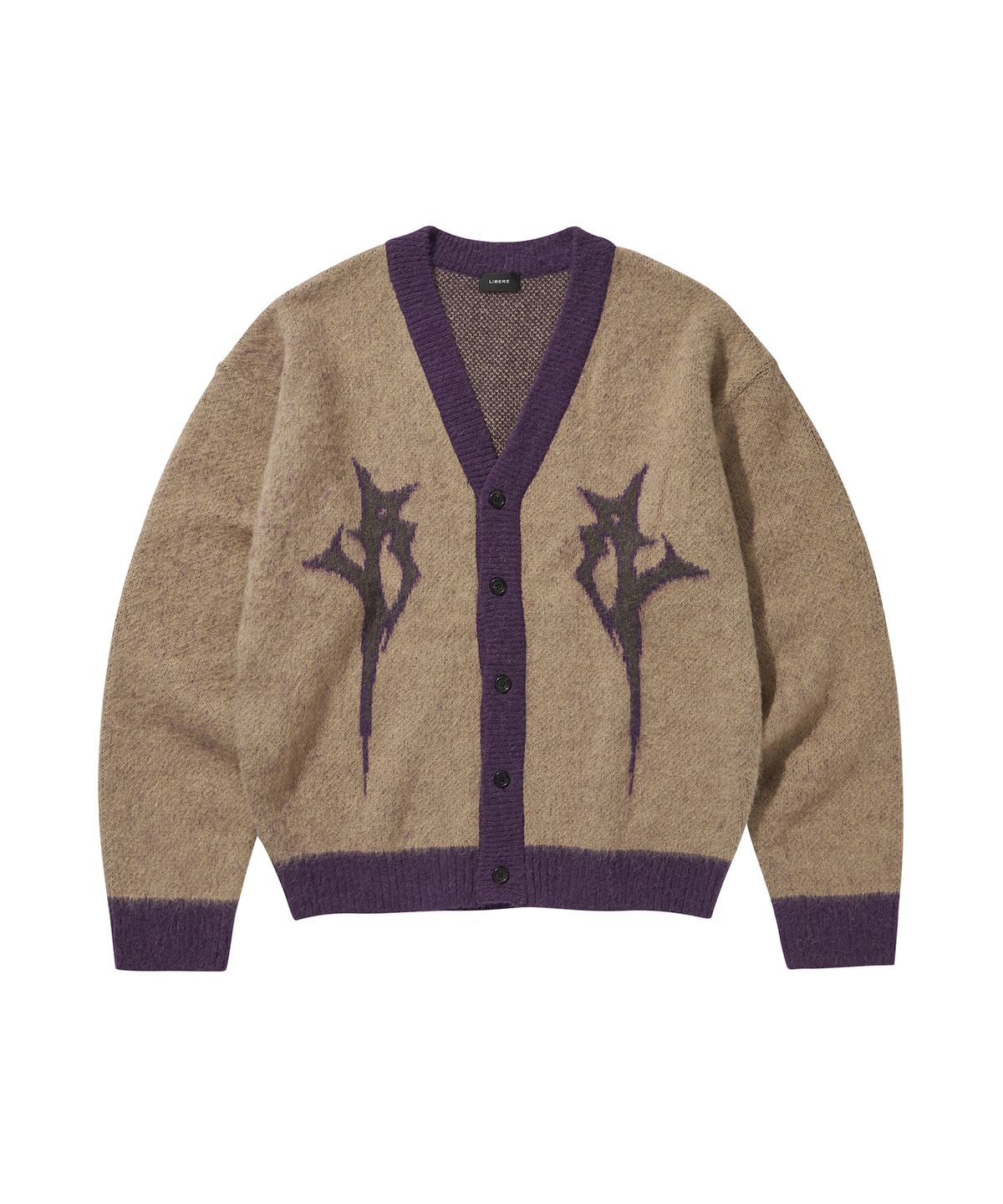리베레(LIBERE) LOGO MOHAIR CARDIGAN / BEIGE