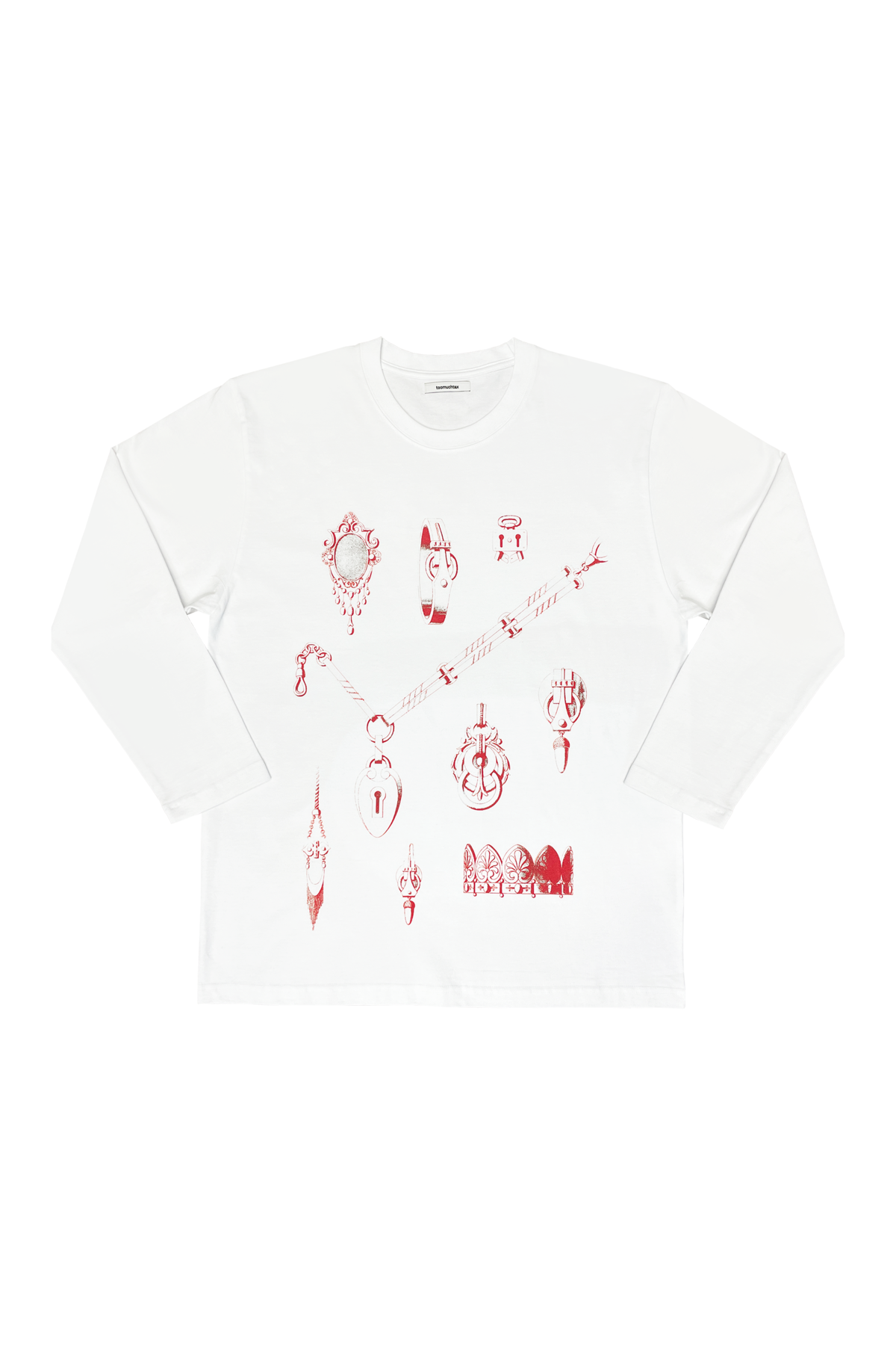 MUSINSA | TOOMUCHTAX JEWEL T-SHIRT (WHITE)