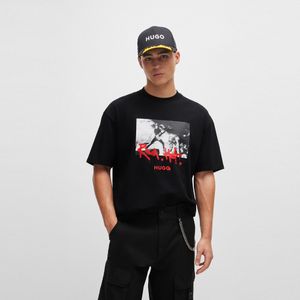 스프레이 페인트 오버사이즈핏 반팔 티셔츠 50504871_001