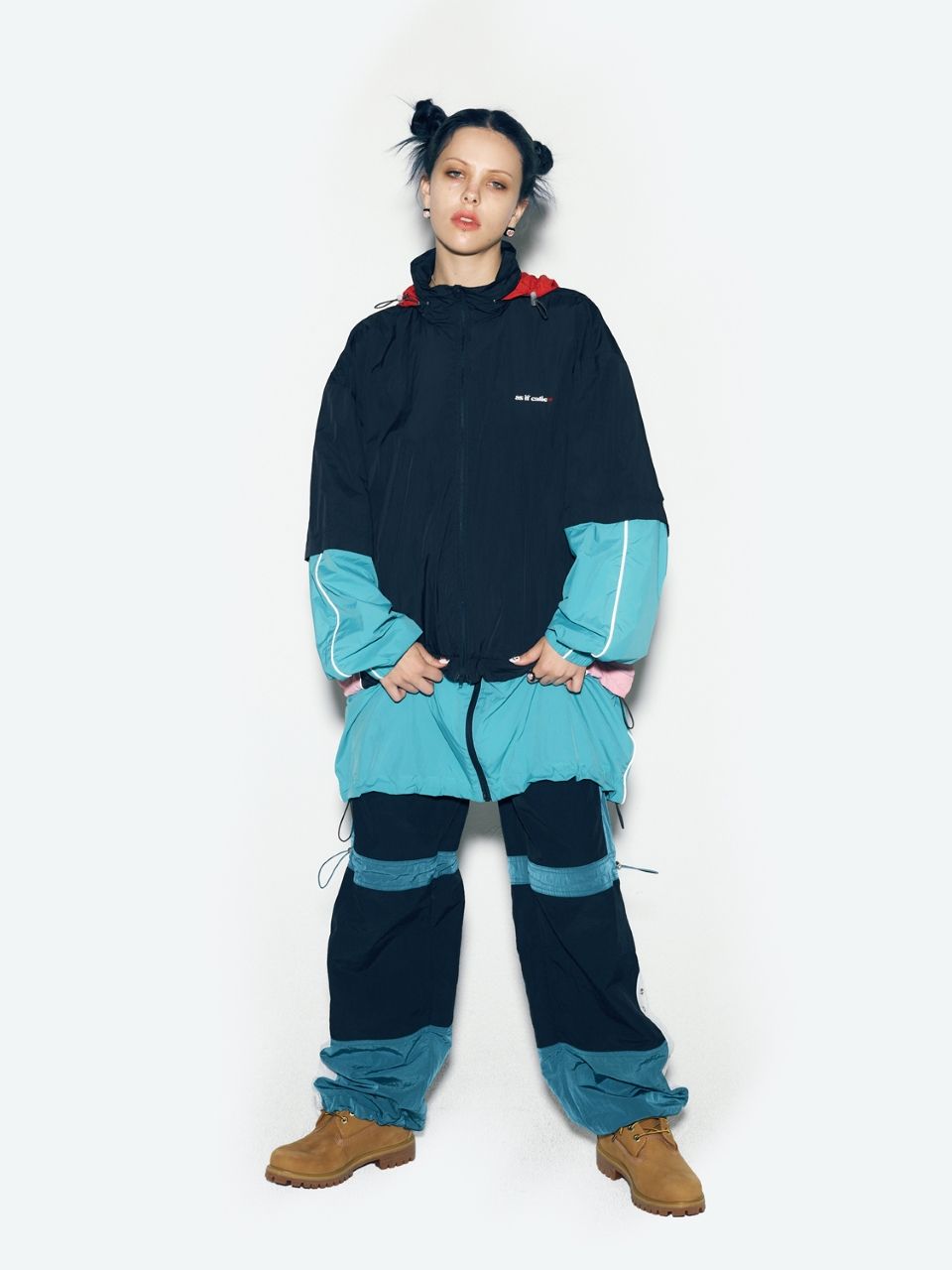 パンツ asif CALIE COLOR BLOCK NYLON TRACK PANTS 4BFK335 asif CALIE COLOR BLOCK NYLON TRACK PANTS 4BFK335 ボトムス