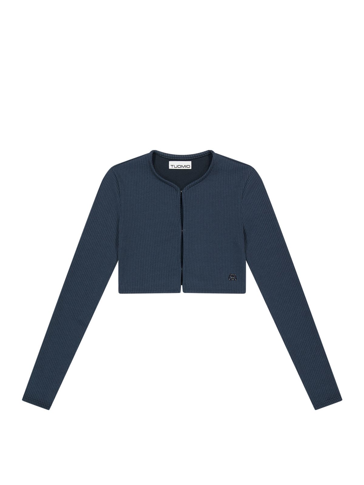 뚜오미오(TUOMIO) HOOK&EYE MINI CARDIGAN [NAVY]