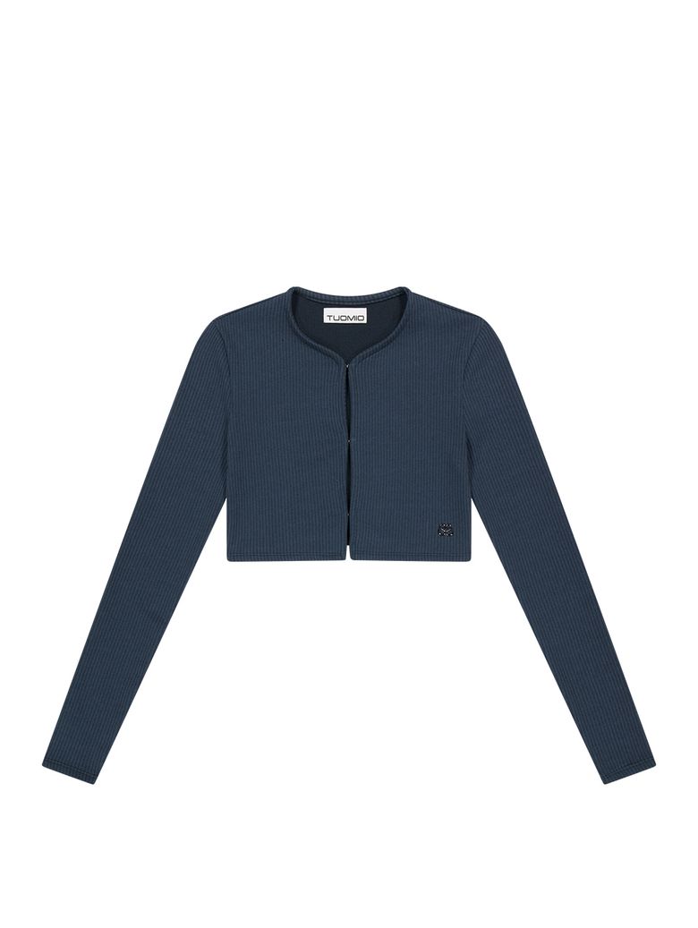 HOOK&EYE MINI CARDIGAN [NAVY]