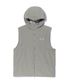 GLOSSY HOOD VEST GREY