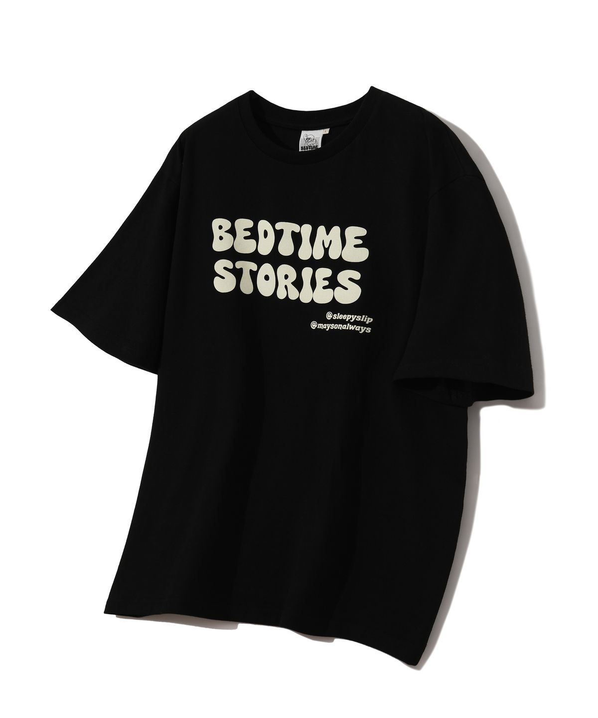 슬리피슬립(SLEEPYSLIP) BEDTIME STORIES BLACK T-SHIRT