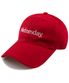 Wednesday 워싱 볼캡-레드