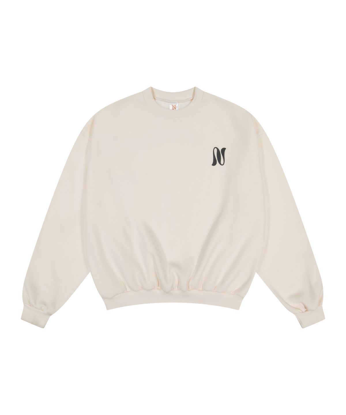 네더월드(NETHERWORLD) WAVY LOGO SWEATSHIRT SOFT WHITE