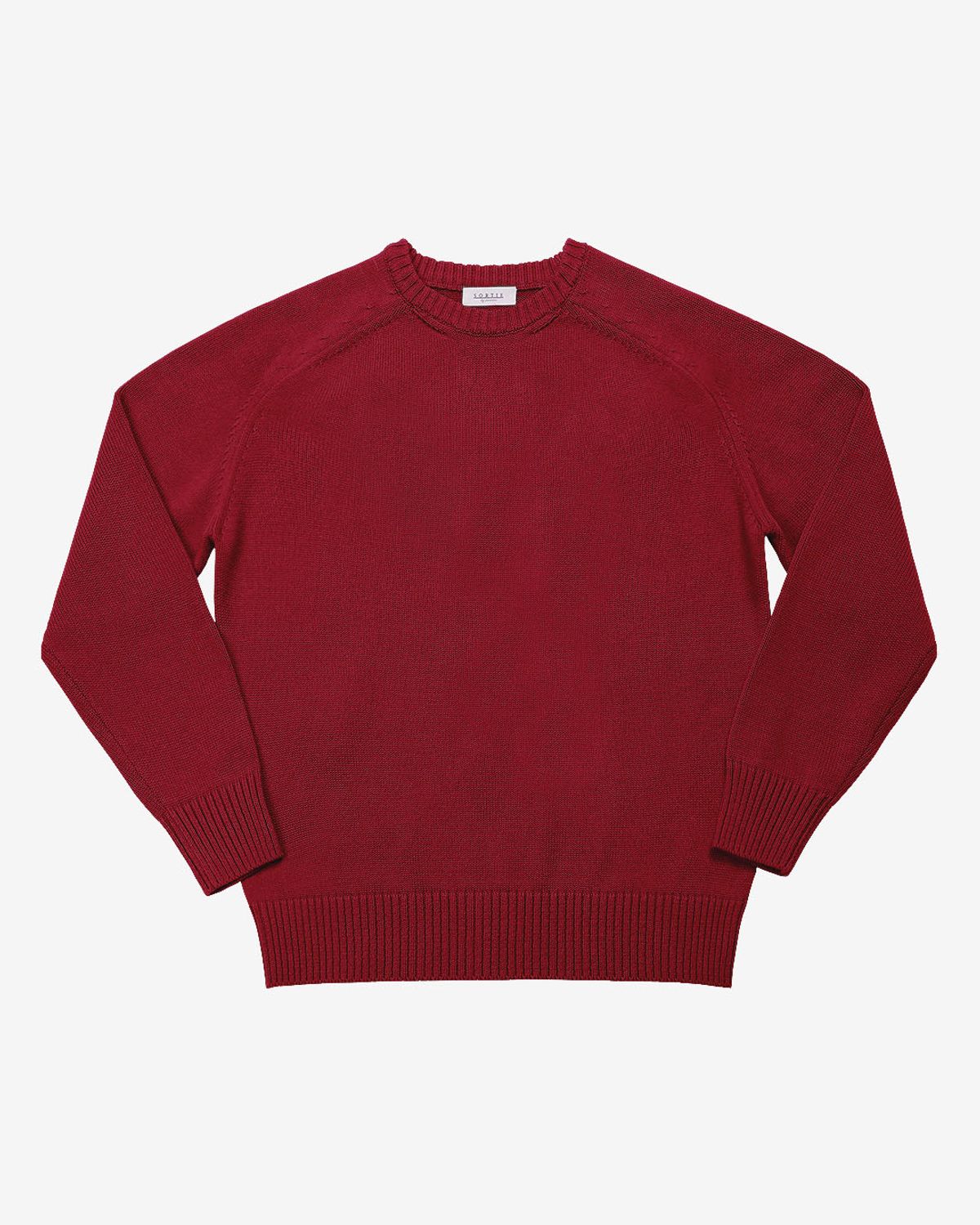 솔티(SORTIE) Saddle Crew neck Knit (Red)