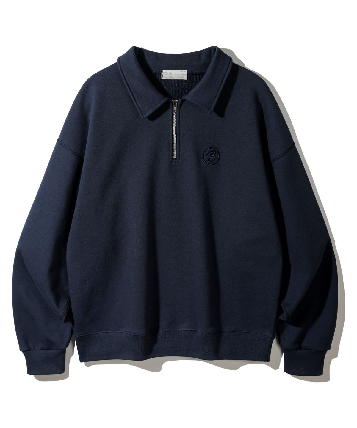 바켄(BAKKEN) Collar half zip up 스웨트셔츠 BK7589_네이비