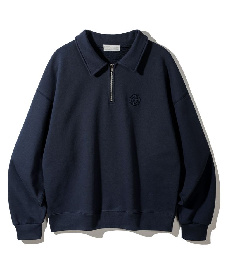 Collar half zip up 스웨트셔츠 BK7589_네이비