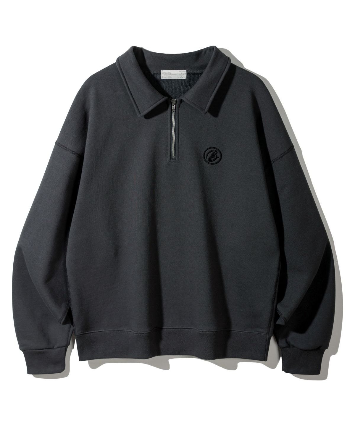 바켄(BAKKEN) Collar half zip up 스웨트셔츠 BK7589_차콜