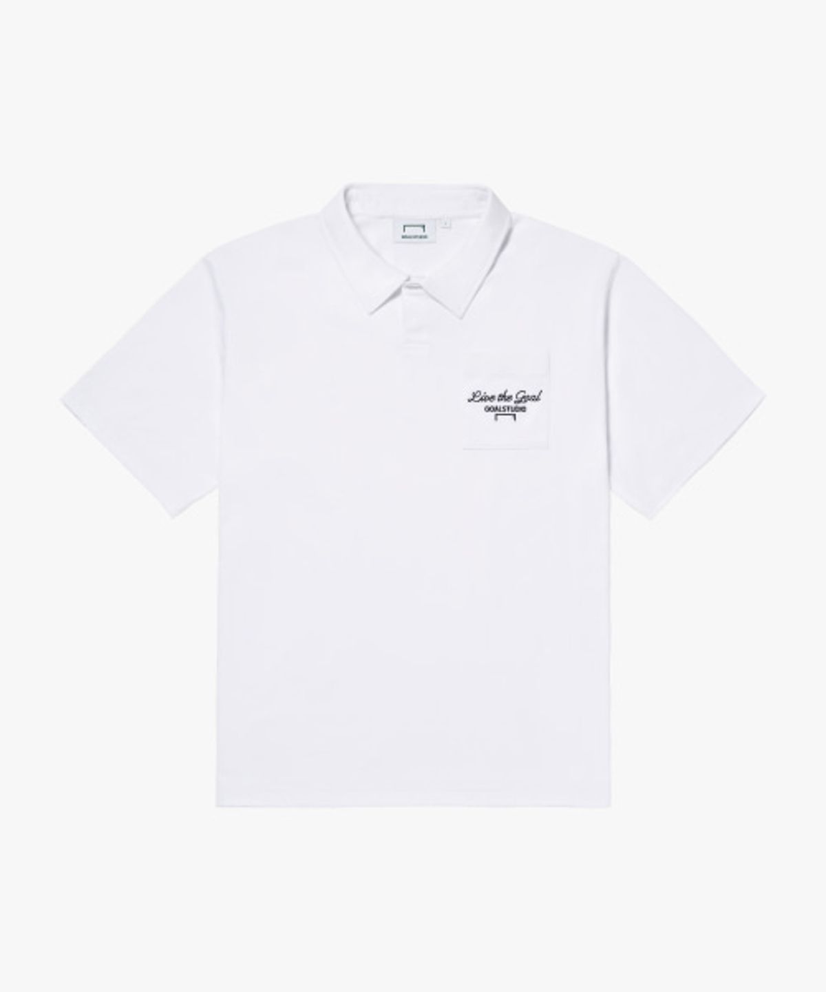 골스튜디오(GOALSTUDIO) AIR DRY STACK LOGO POLO SHIRT-WHITE