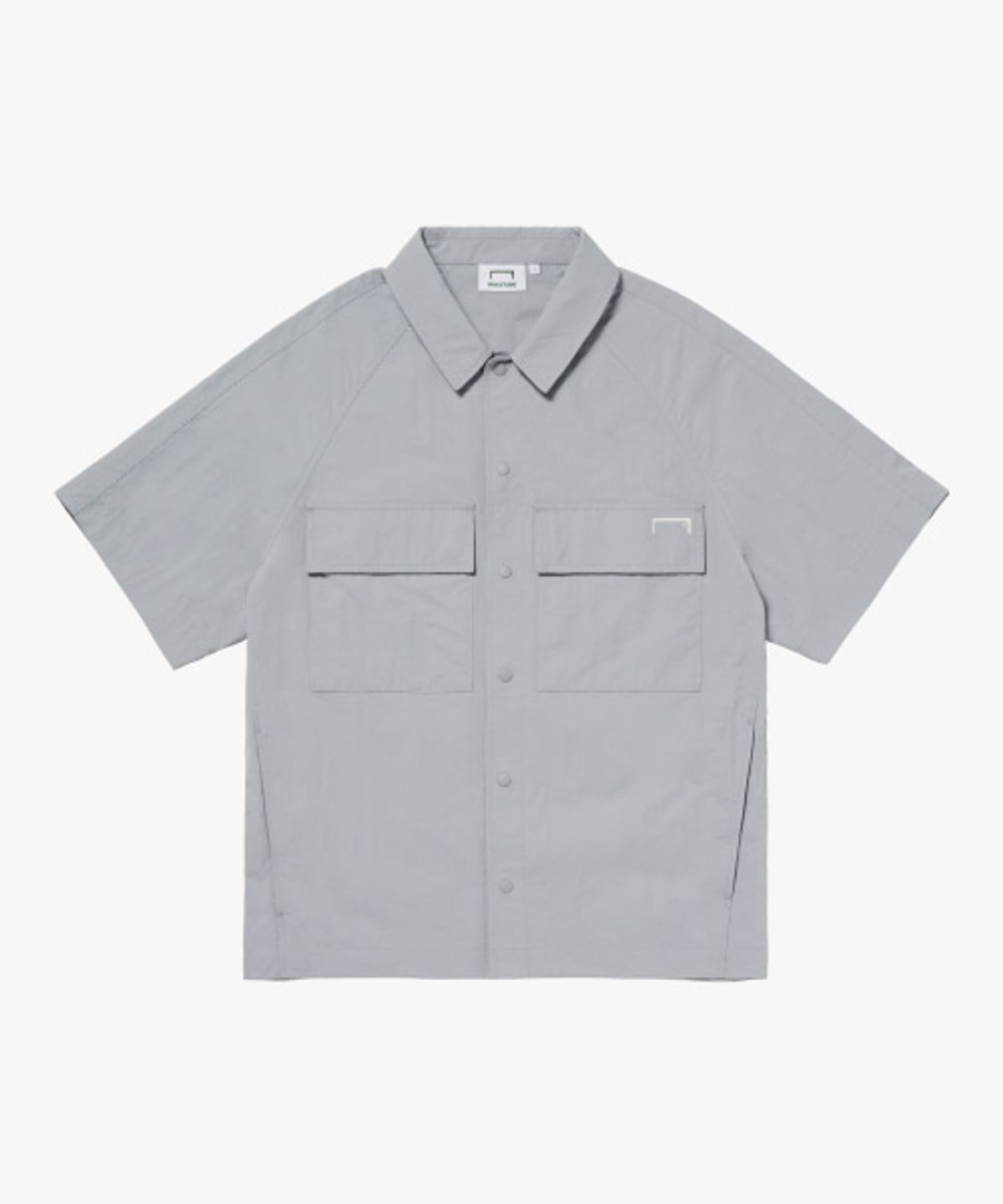 골스튜디오(GOALSTUDIO) TASLAN SMALL LOGO SHIRT-LIGHT GREY