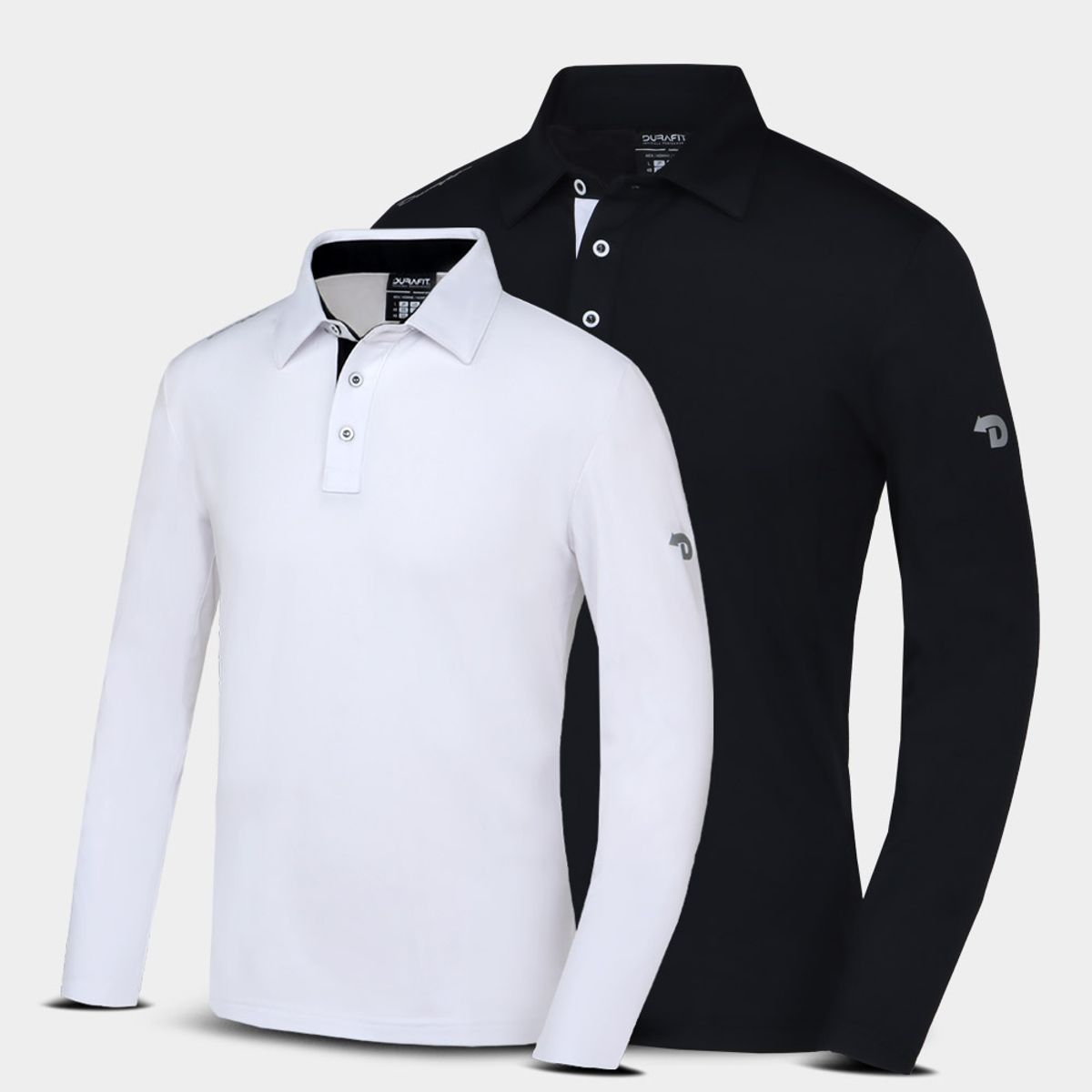 듀라핏(DURAFIT) 플렉서블 웜업 기모 카라넥 남성 골프 긴팔티 LT04-JIN