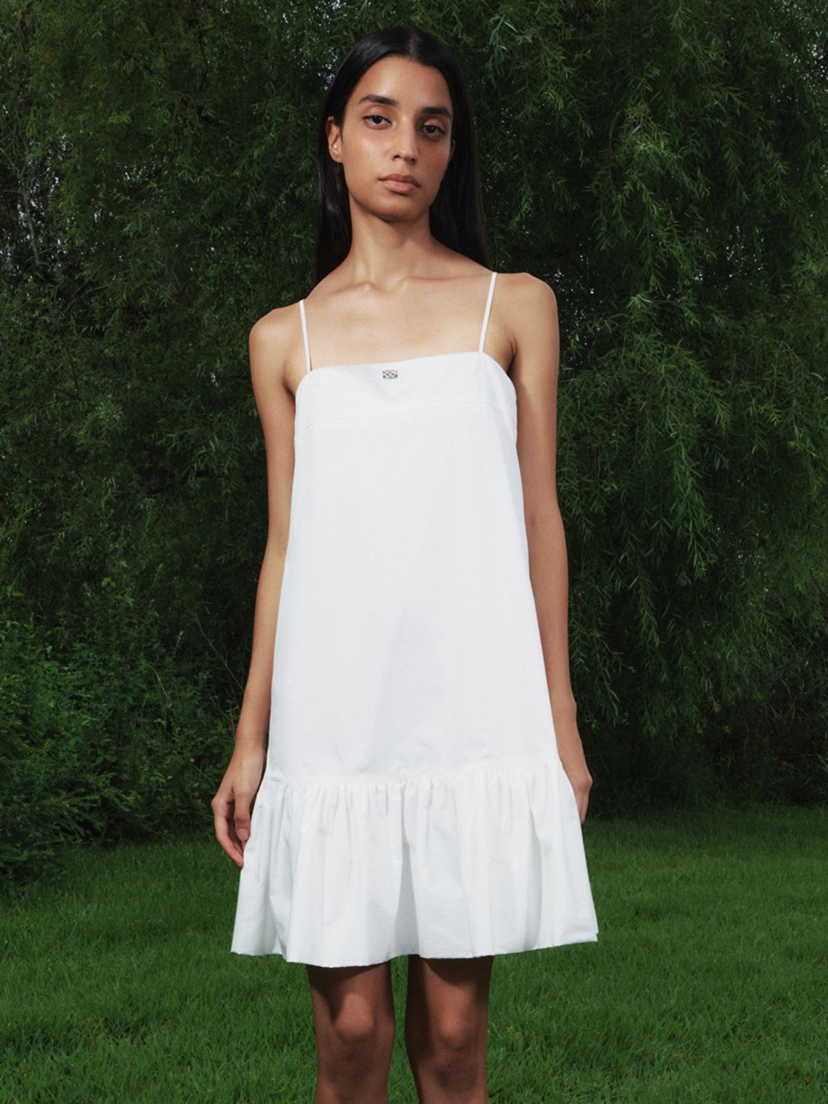 기준(KIJUN) Shirring Puff Mini Dress Off-White