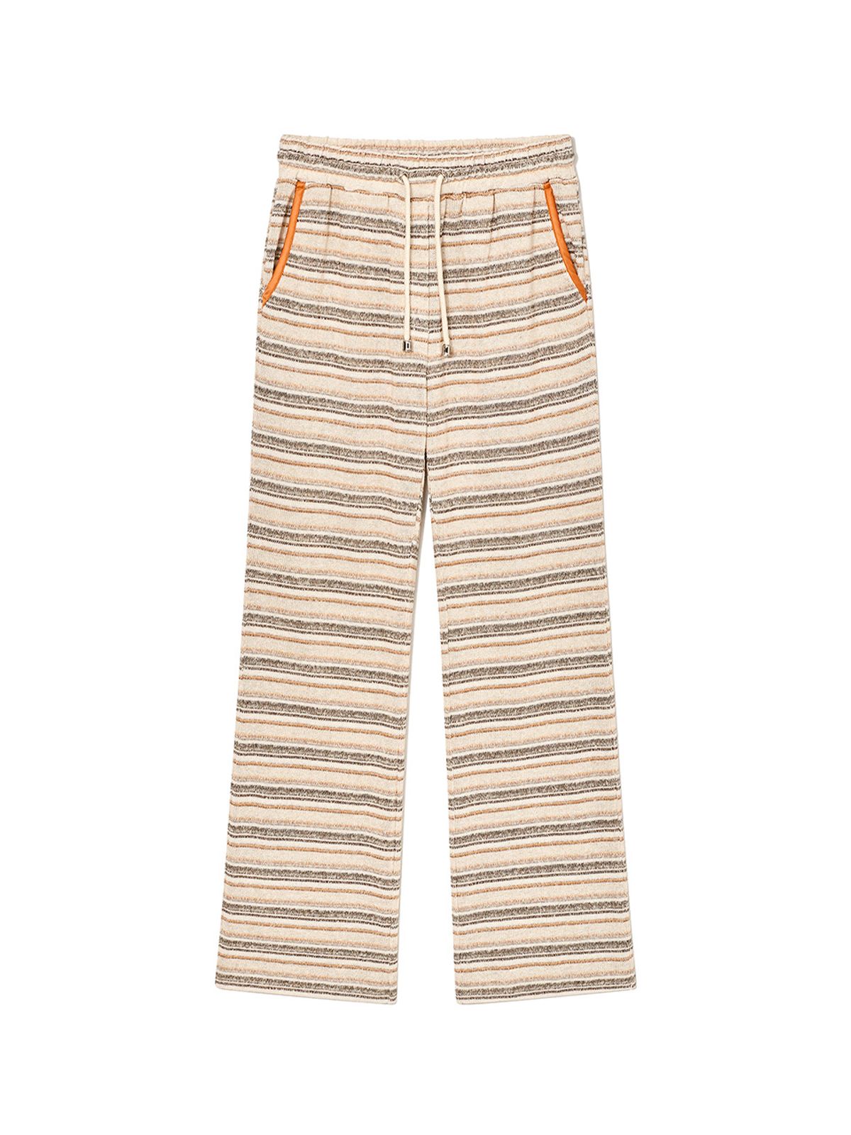 기준(KIJUN) Stripe Knit Pants Orange Stripe