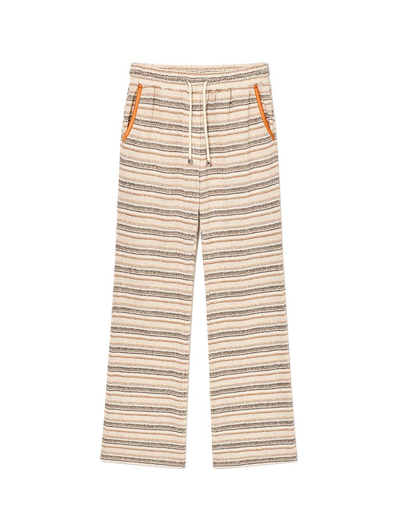 Stripe Knit Pants Orange Stripe