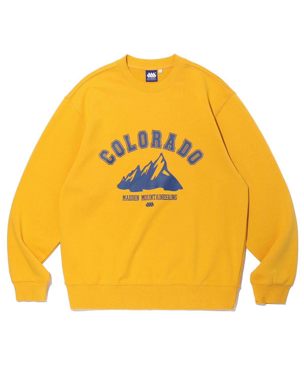 매든(MADDEN) CLRD Mountain Graphic Sweatshirt Yellow