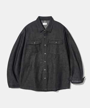 Two-Pocket Denim Oversized Fit Shirt S138