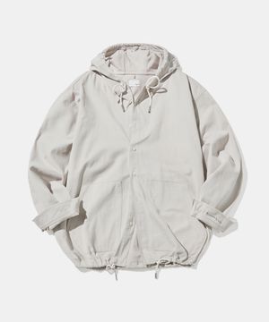 Taylor Hooded Twill Cotton Shirt S144  Gray