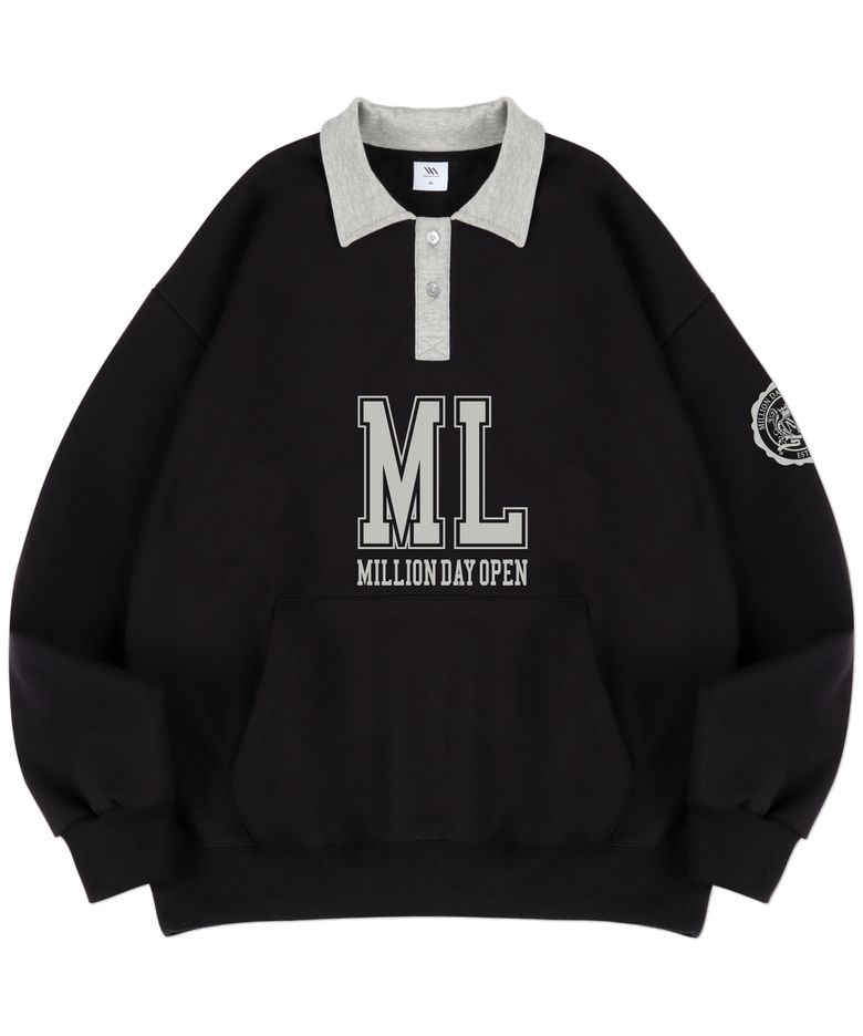 M-LEAGUE 카라 배색 맨투맨