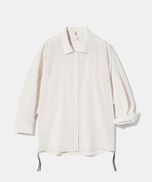 OL Vintage Pleated Stripe Shirt S145