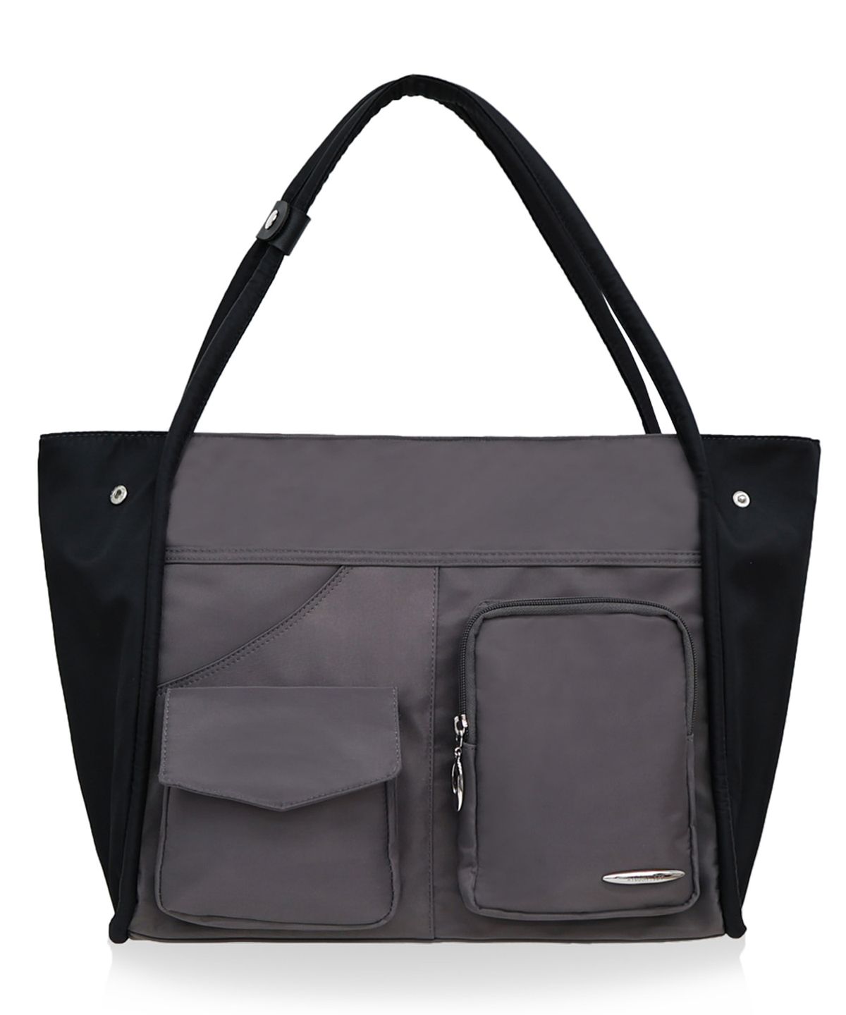 시월107(SIWL107) [리뉴얼/Nylon] tidi cargo bag (gray+black)