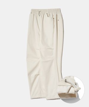 Unmodified Denim String Wide Pants P16  Ivory