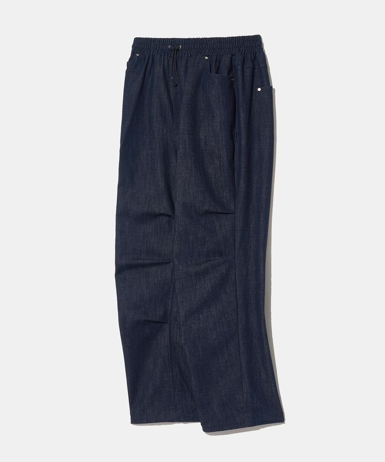 Unmodified Denim String Wide Pants P16  Blue Denim