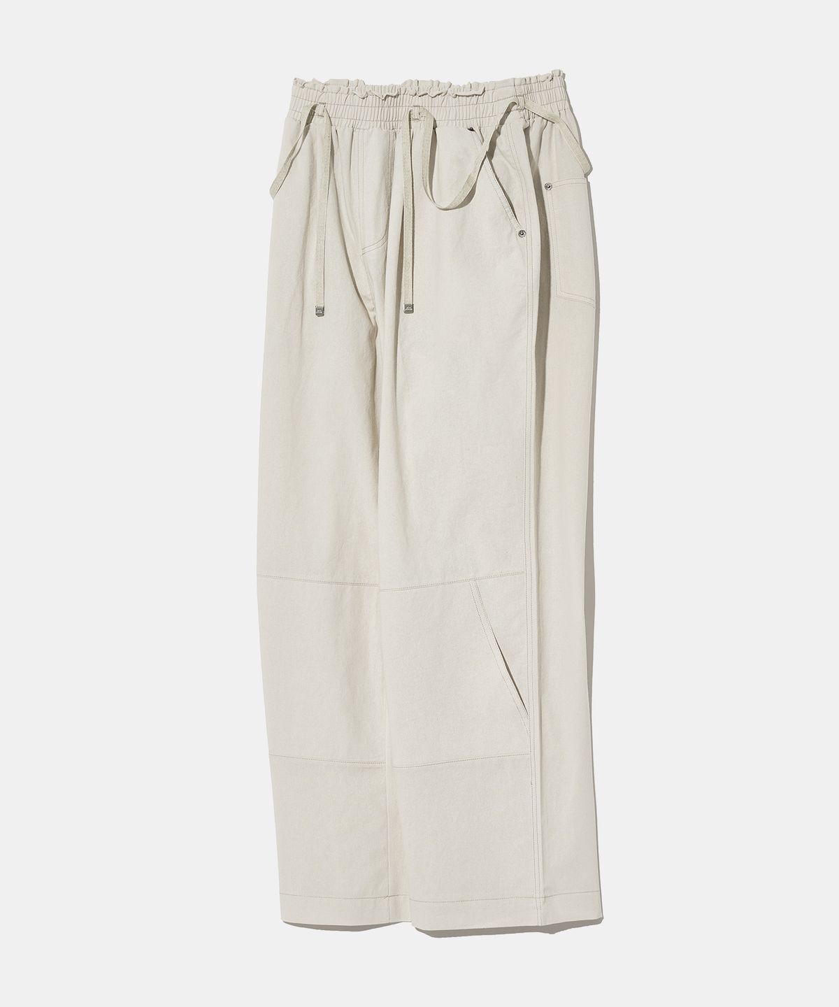 다이아몬드 레이라(DIAMOND LAYLA) Linen Cotton Waist Band Wide Pants P17