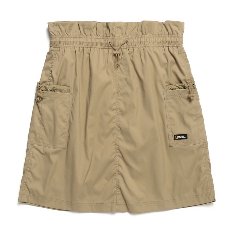 N241WSK040 여성 팀버 숏기장 카고 스커트 CAMEL