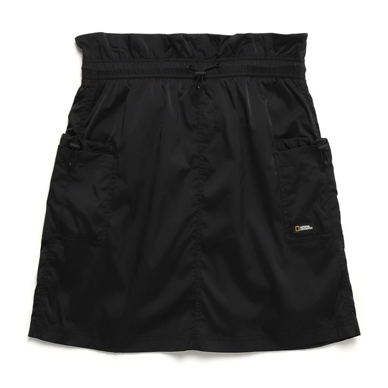 N241WSK040 여성 팀버 숏기장 카고 스커트 CARBON BLACK