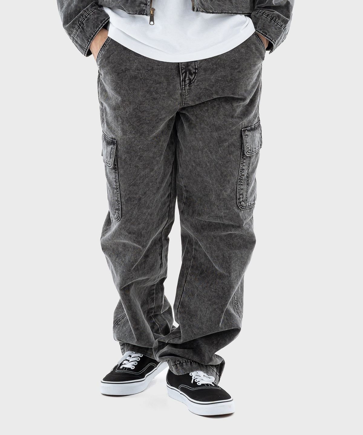 디키즈(DICKIES) 뉴잉턴 워시드 카고팬츠 Black