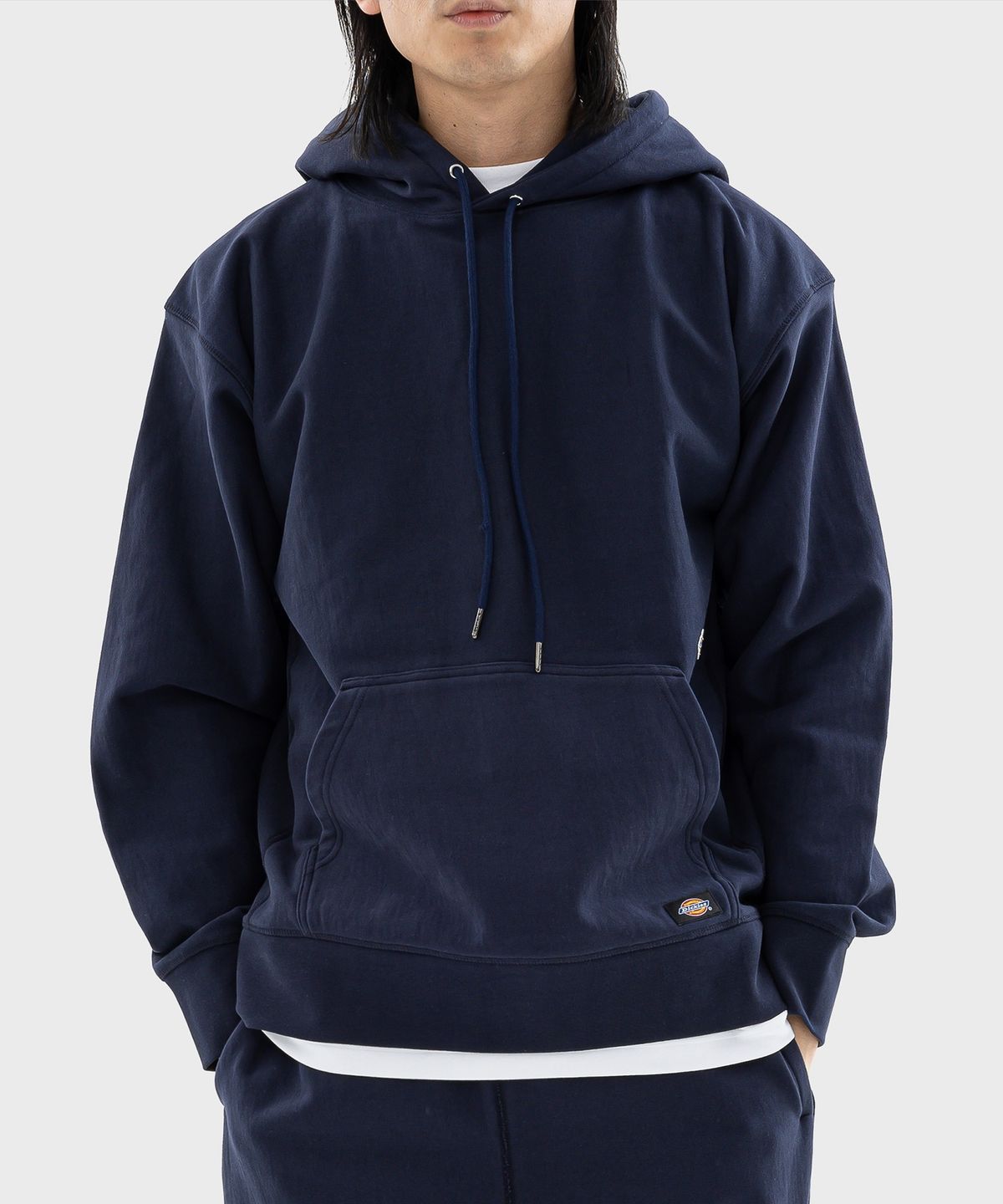 디키즈(DICKIES) 멀티 로고 헤비웨이트 후드 Navy