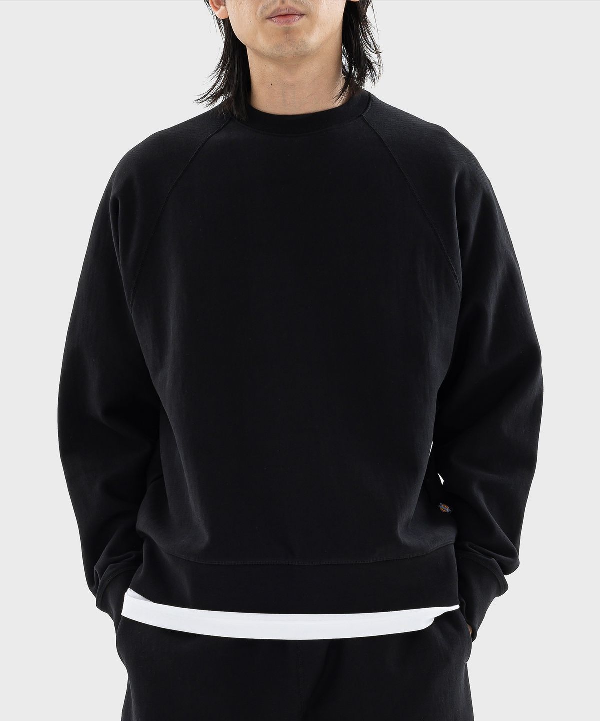 디키즈(DICKIES) 멀티 로고 헤비웨이트 스웨트셔츠 Black