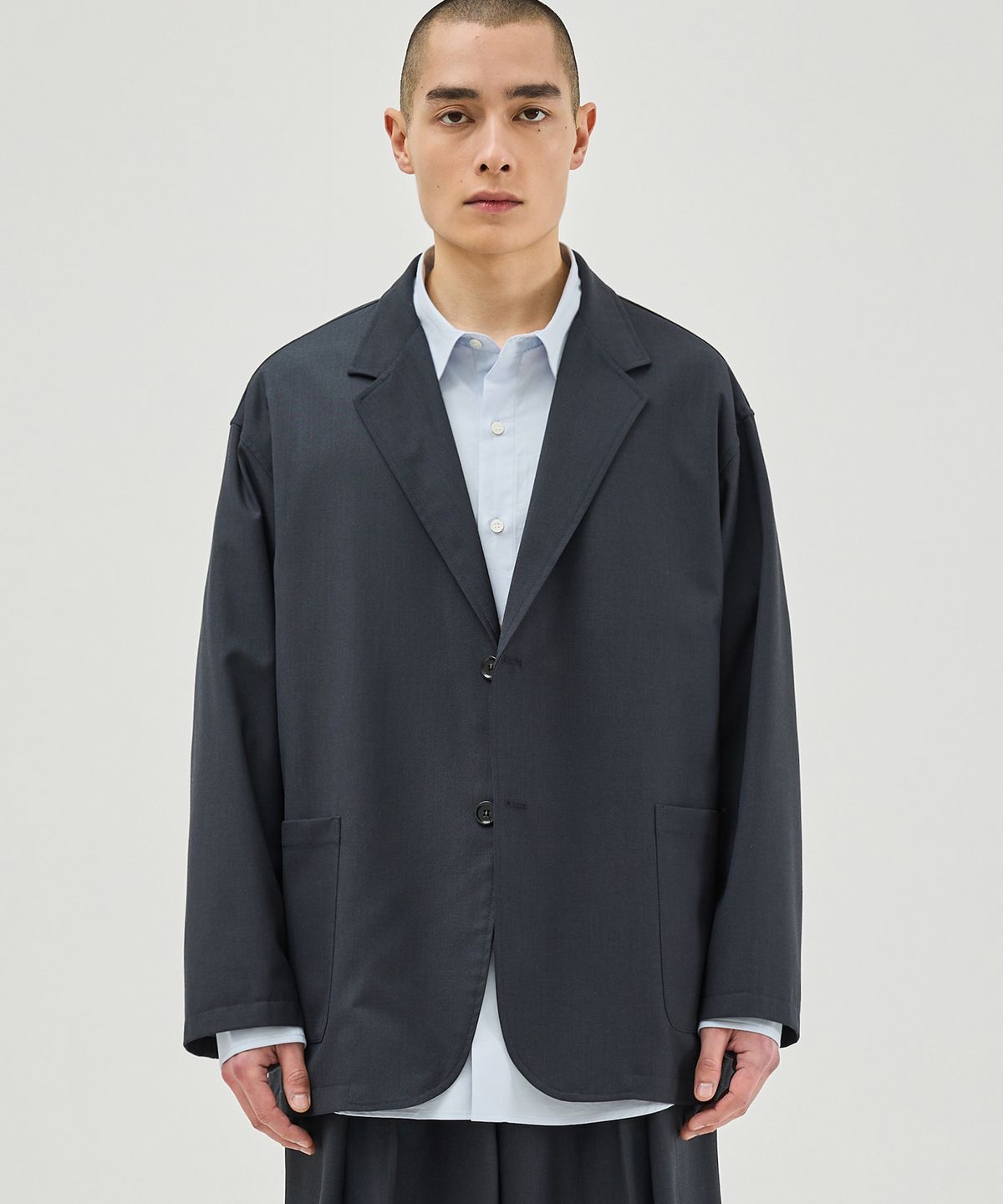 발루트(BALLUTE) DRAPE OVER SILHOUETTE JACKET (CHARCOAL)