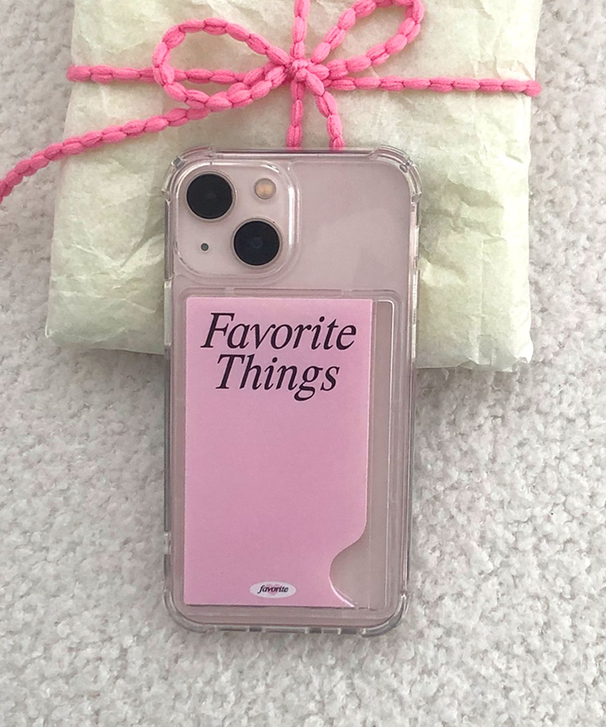 필위드러브(FILLWITHLOVE) 카드수납 젤리 폰케이스 - favorite things(pink)