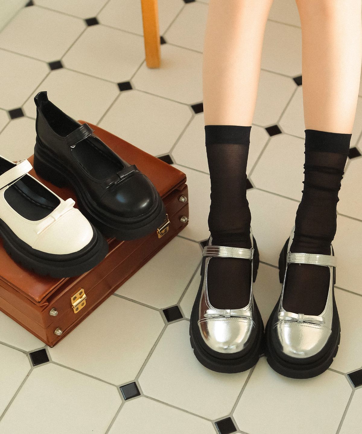 프리플라(FRI FLA) ljh7039 Platform velcro maryjane loafer _ 3colors
