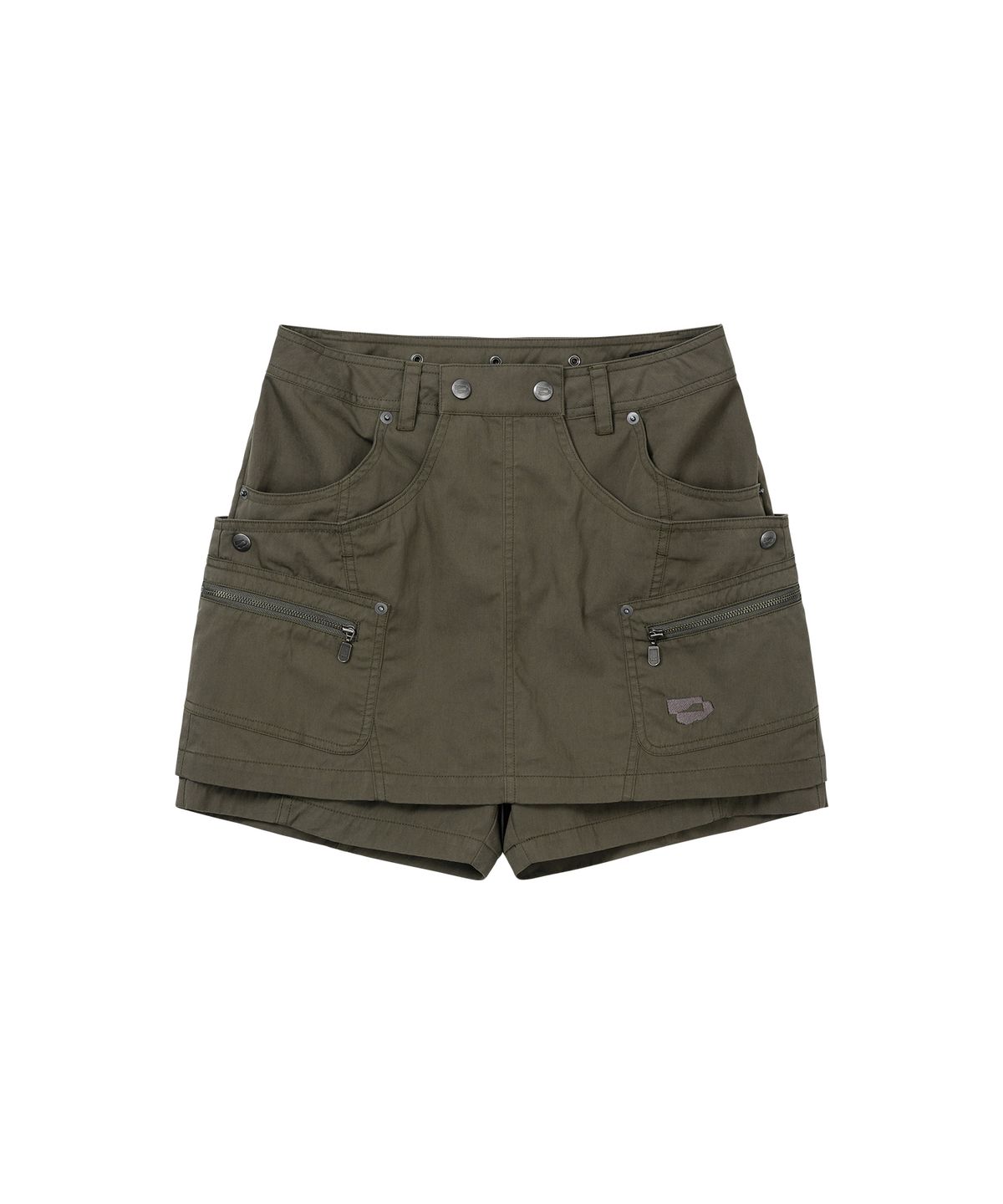 웰빙익스프레스(WELLBEING EXPRESS) Layered Shorts Khaki