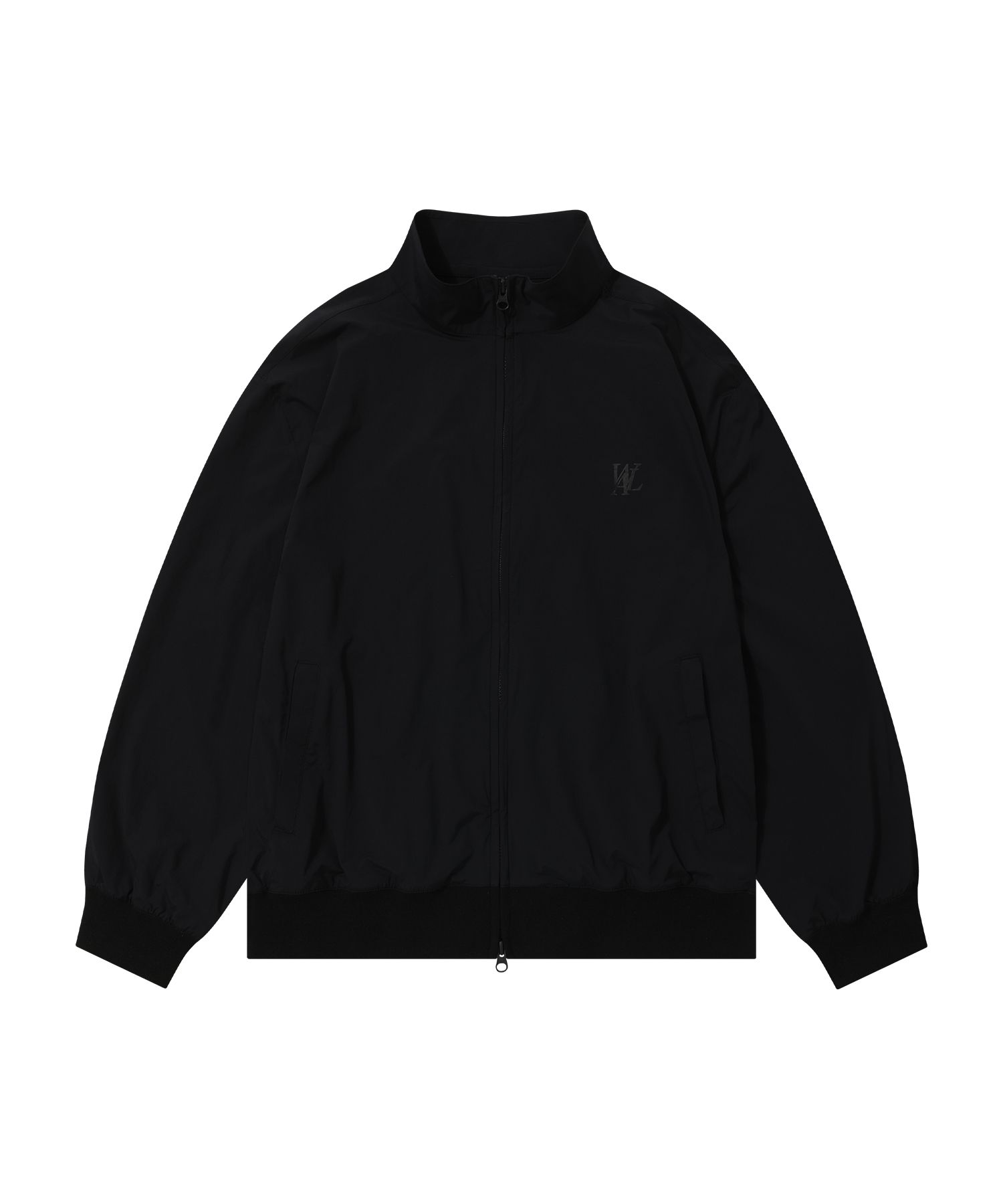 MUSINSA公式 | WOOALONG Signature nylon wind breaker - BLACK
