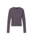 See-through slim rib knit - DARK PURPLE