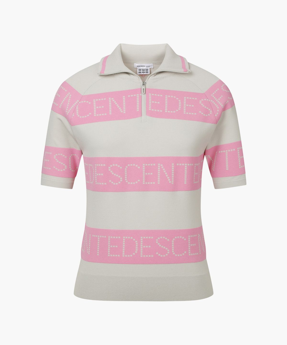 데상트 골프(DESCENTE GOLF) 여성 5부 반팔 카라 스웨터 (DP12WFKP31)