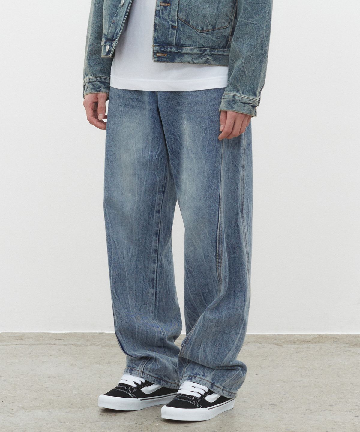 데케트(DECET) Curved Wide Jeans DCPT033CRYBlueB