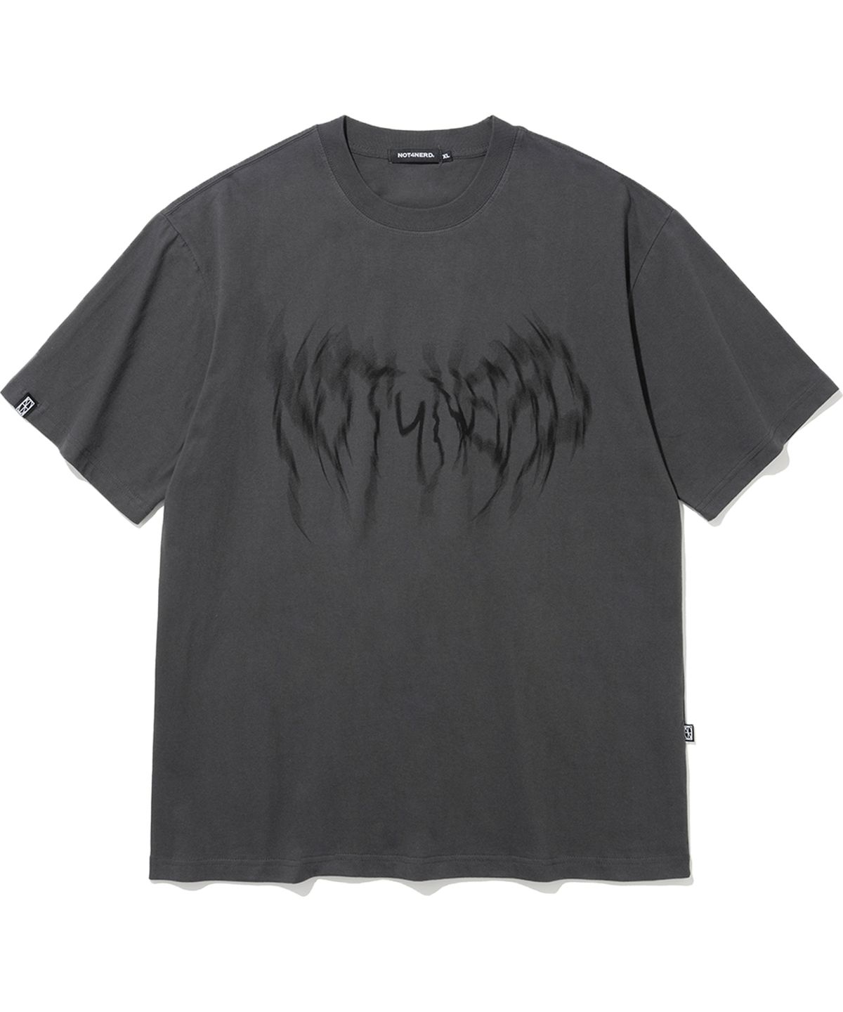 낫포너드(NOT4NERD) Thunder Blur Logo T-Shirts - Charcoal