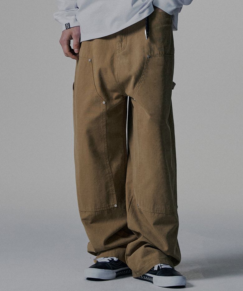 Relax Fit Carpenter Pants - Brown