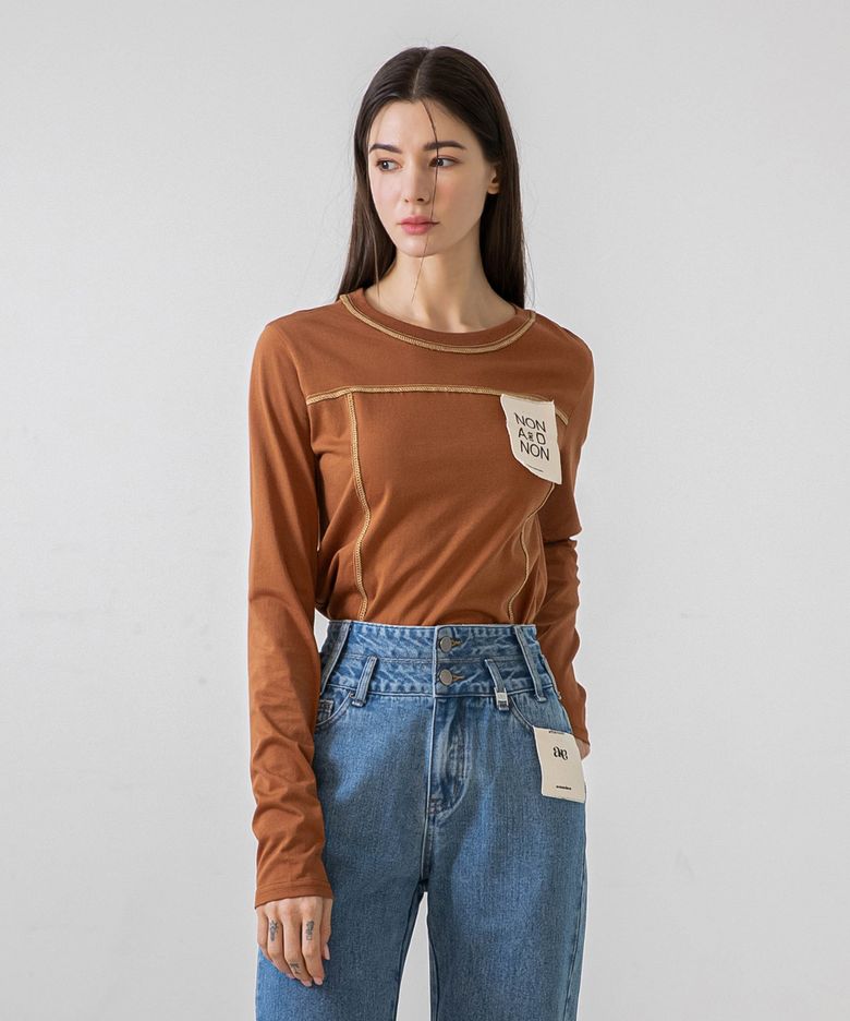 Basic Fit Coloring T-shirt_NSTS430 (Brown)
