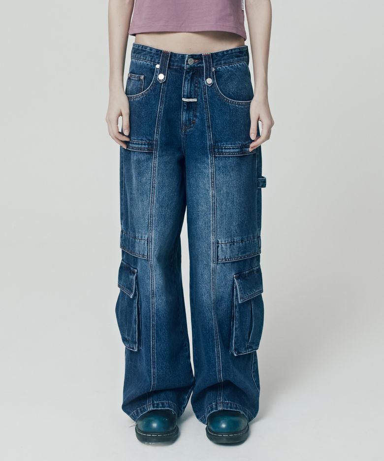 HARDTACK WIDE DENIM PANTS BLUE (VH2ESUD110A)