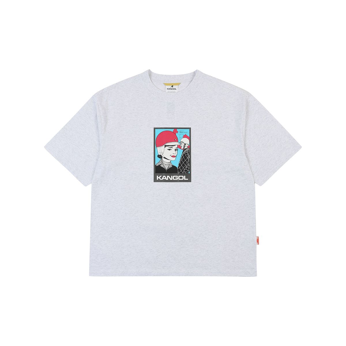 캉골(KANGOL) CRS 그래픽 티셔츠 9023 멜란지그레이