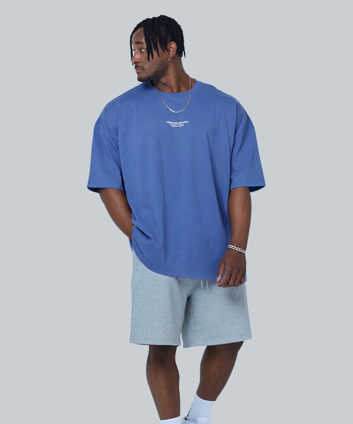 베르만 어패럴(VERMANN APPAREL) 스몰로고 오버핏 반팔티
