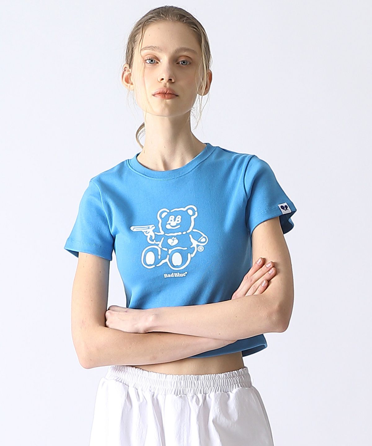 배드블루(BADBLUE) BadBear Slim Tee Skyblue