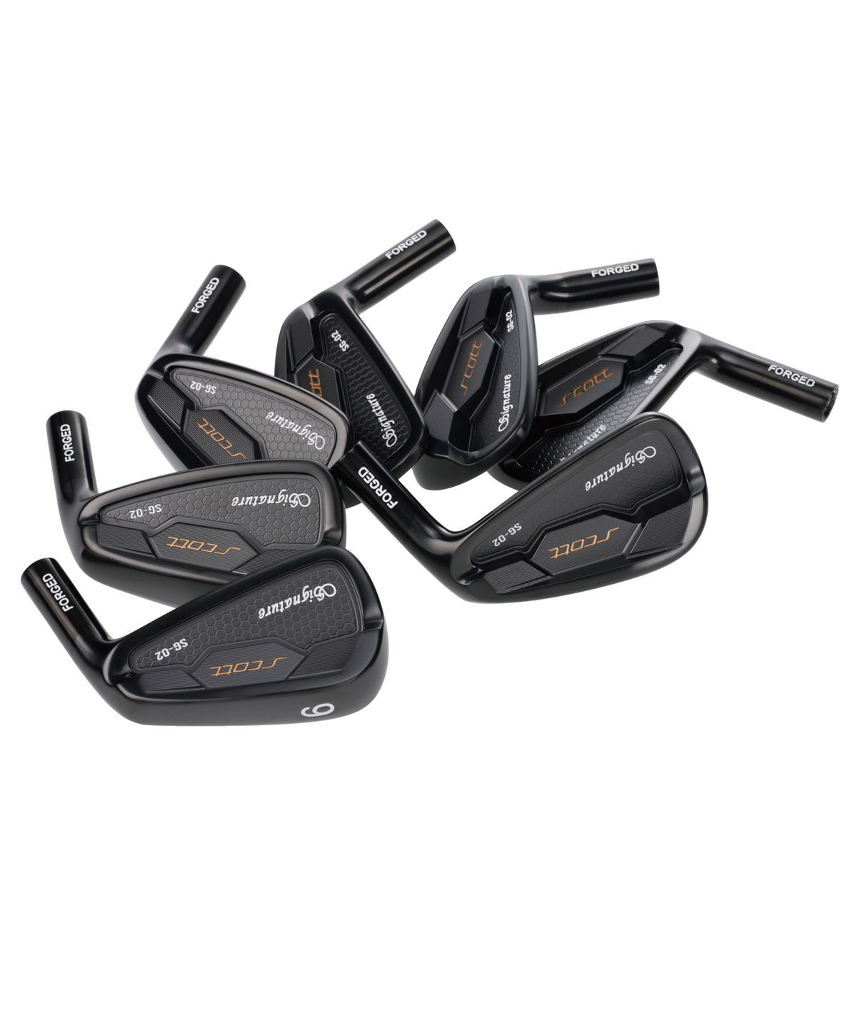 스캇골프(SCOTTGOLF) SG-02 머슬백 단조아이언 헤드 4-P 세트[블랙]